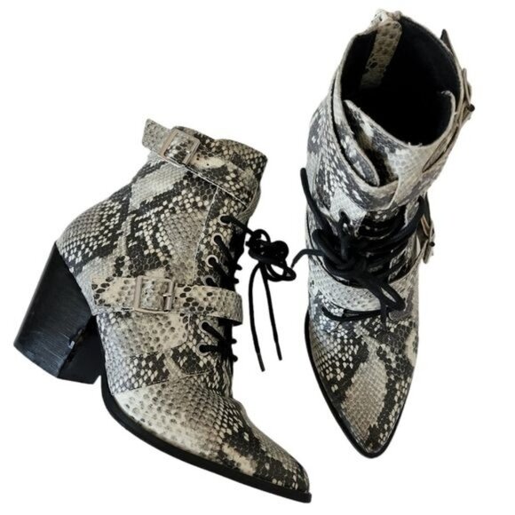 STEVE MADDEN Patterson Snakeskin Booties - Picture 4 of 10